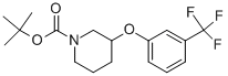 3-[3-(三氟甲基)苯氧基]-1-哌啶羧酸-1,1-二甲基乙酯 结构式