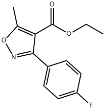 3-(4-氟苯基)-5-甲基-异噁唑-4-甲酸乙酯 结构式