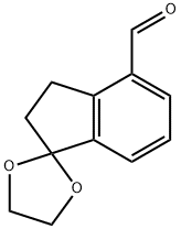 4-甲酰基茚满-1-酮-1,2-乙二醇缩酮 结构式