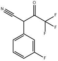 4,4,4-TRIFLUORO-2-(3-FLUORO-PHENYL)-3-OXO-BUTYRONITRILE 结构式