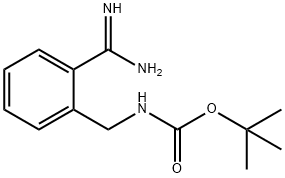 (2-CARBAMIMIDOYL-BENZYL)-CARBAMIC ACID TERT-BUTYL ESTER 结构式