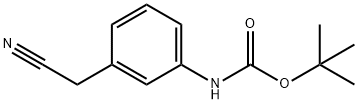 (3-(氰基甲基)苯基)氨基甲酸叔丁酯 结构式