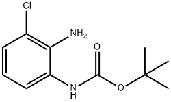 (2-氨基-3-氯苯基)氨基甲酸叔丁酯 结构式