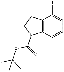 N-BOC-4-碘吲哚啉 结构式