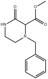 1-BENZYL-3-OXO-PIPERAZINE-2-CARBOXYLIC ACID METHYL ESTER 结构式