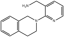 (2-(3,4-二氢异喹啉-2(1H)-基)吡啶-3-基)甲胺 结构式