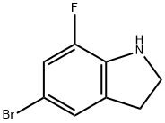 1H-吲哚, 5-溴-7-氟-2,3-二氢- 结构式