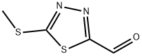 1,3,4-Thiadiazole-2-carboxaldehyde,  5-(methylthio)- 结构式