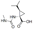 Cyclopropanecarboxylic acid, 1-[[(methylamino)carbonyl]amino]-2-(1-methylethyl)-, cis- (9CI) 结构式