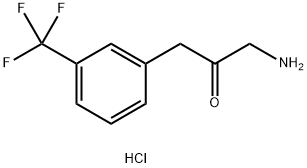 1-AMINO-3-[4-(TRIFLUOROMETHYL)PHENYL]ACETONE HYDROCHLORIDE 结构式