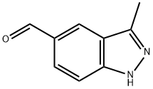 3-甲基-1H-吲唑-5-甲醛 结构式