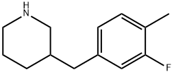 3-(3-FLUORO-4-METHYL-BENZYL)-PIPERIDINE 结构式