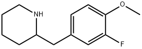 2-(3-FLUORO-4-METHOXY-BENZYL)-PIPERIDINE 结构式