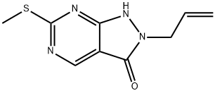 2-烯丙基-6-(甲基硫代)-1H-吡唑并[3,4-D]嘧啶-3(2H)-酮 结构式