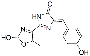 4H-Imidazol-4-one,  2-(2,5-dihydro-2-hydroxy-5-methyl-4-oxazolyl)-3,5-dihydro-5-[(4-hydroxyphenyl)methylene]- 结构式