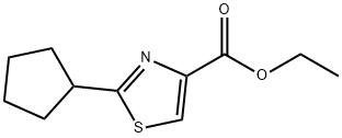 2-环戊基噻唑-4-甲酸乙酯 结构式