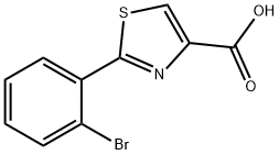 2-(2-溴苯基)-噻唑-4-羧酸 结构式