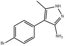 4-(4-溴苯基)-5-甲基-2H-吡唑-3-基胺 结构式