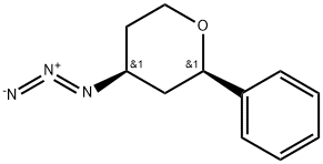 (2R,4S)-4-叠氮基-2-苯基四氢-2H-吡喃 结构式