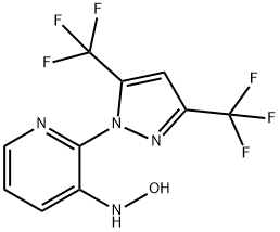 N-{2-[3,5-bis(trifluoromethyl)-1H-pyrazol-1-yl]-3-pyridinyl}hydroxylamine 结构式