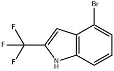 2-三氟甲基-4-溴吲哚 结构式