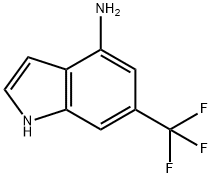 6-(三氟甲基)-1H-吲哚-4-胺 结构式