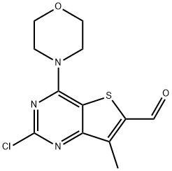 2-氯-7-甲基-4-吗啉代吡啶并[3,2-D]嘧啶-6-甲醛 结构式