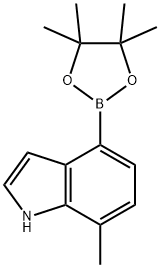 7-甲基-4-(4,4,5,5-四甲基-1,3,2-二氧杂硼烷-2-基)-1H-吲哚 结构式