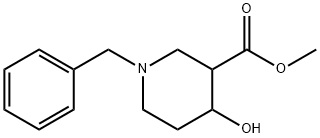 1-苄基-4-羟基哌啶-3-甲酸甲酯 结构式