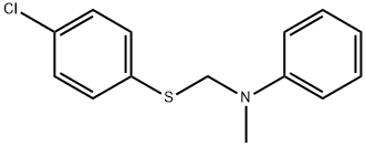 N-Methyl-N-[[(4-chlorophenyl)thio]methyl]benzenamine 结构式