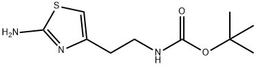 2-(2-氨基噻唑-4-基)乙基氨基甲酸叔丁酯 结构式