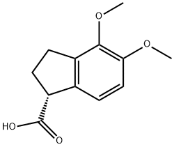 (1R)-2,3-DIHYDRO-4,5-DIMETHOXY-1H-INDENE-1-CARBOXYLIC ACID 结构式