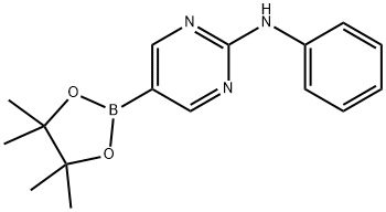 2-PHENYLAMINOPYRIMIDINE-5-BORONIC ACID, PINACOL ESTER 结构式