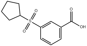 3-(cyclopentylsulfonyl)benzoic acid 结构式