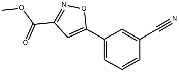 5-(3-氰基苯基)异噁唑-3-甲酸甲酯 结构式