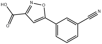 5-(3-氰基苯基)异噁唑-3-甲酸 结构式