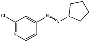 2-CHLORO-4-[(PYRROLIDIN-1-YL)DIAZENYL]PYRIDINE 结构式