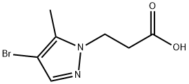 3-(4-溴-5-甲基-1H-吡唑-1-基)丙酸 结构式