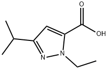 1-ETHYL-3-ISOPROPYL-1H-PYRAZOLE-5-CARBOXYLIC ACID 结构式