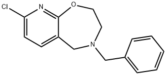 4-苄基-8-氯-2,3,4,5-四氢吡啶并[3,2-F][1,4]氧杂氮杂环庚烷 结构式