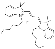 1,1`-二己基-3,3,3`,3`-吲碳花菁碘化物 结构式