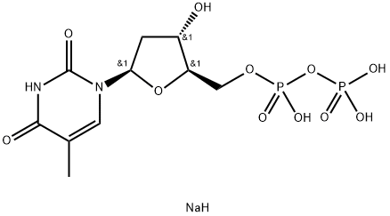 2'-脱氧胸苷-5'-二磷酸三钠盐 结构式