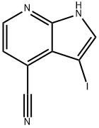 3-IODO-1H-PYRROLO[2,3-B]PYRIDINE-4-CARBONITRILE 结构式
