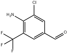 4-氨基-3-氯-5-三氟甲基苯甲醛 结构式