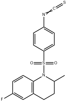 6-FLUORO-1-[(4-ISOTHIOCYANATOPHENYL)SULFONYL]-2-METHYL-1,2,3,4-TETRAHYDROQUINOLINE 结构式