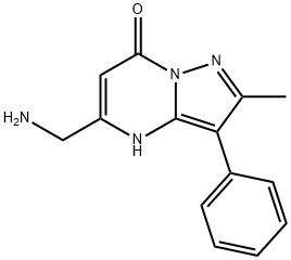 5-(胺甲基)-2-甲基-3-苯基吡唑并-[1,5-A]嘧啶-7(4H)-酮 结构式