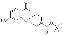 TERT-BUTYL 7-HYDROXY-4-OXOSPIRO[CHROMAN-2,4'-PIPERIDINE]-1'-CARBOXYLATE 结构式