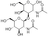 2 - (乙酰氨基)- 3 - O型[2 - (乙酰氨基)- 2 -脱氧-Β- D -吡喃葡萄糖] - 2 -脱氧- D -半乳糖 结构式