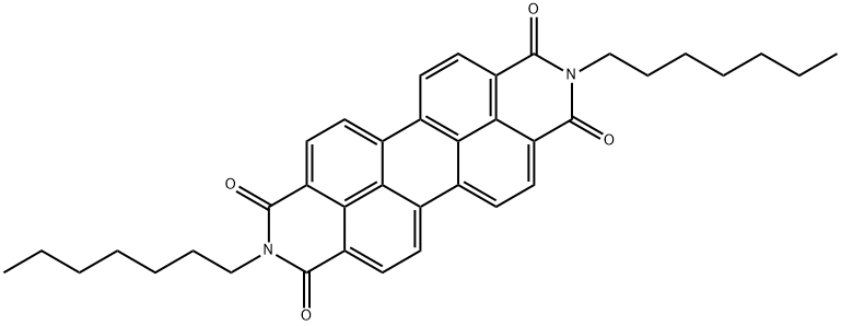 N,N'-双(N-庚基)-3,4,9,10-二甲酰亚胺 结构式