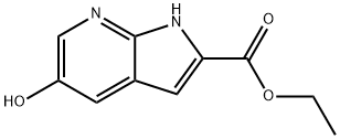 1H-Pyrrolo[2,3-b]pyridine-2-carboxylic acid, 5-hydroxy-, ethyl ester 结构式